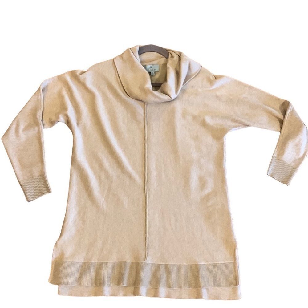 Joan Vass New York cowl neck pull over sweater top